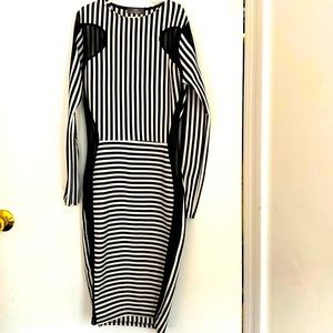 Ayanapa stripe bodycon stretch dress US6/UK10